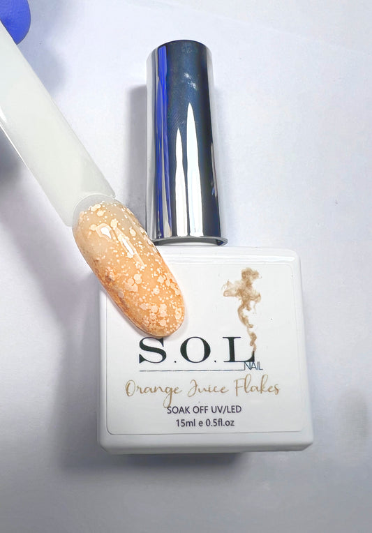 DESTOKAGE -70% 🚨 Vernis semi-permanent COLLECTION SNOW FLAKES Orange Juice🧡
