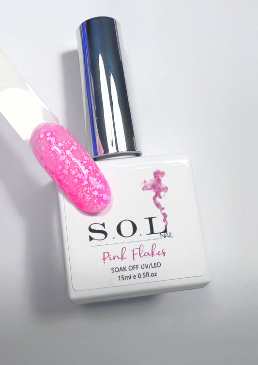 DESTOKAGE -70% 🚨 Vernis semi-permanent COLLECTION SNOW FLAKES Pink 🩷