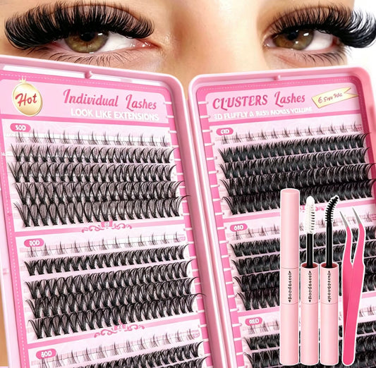 ⭐ Fiche Produit – Kit de Cils Individuels & Clusters Cat Eye