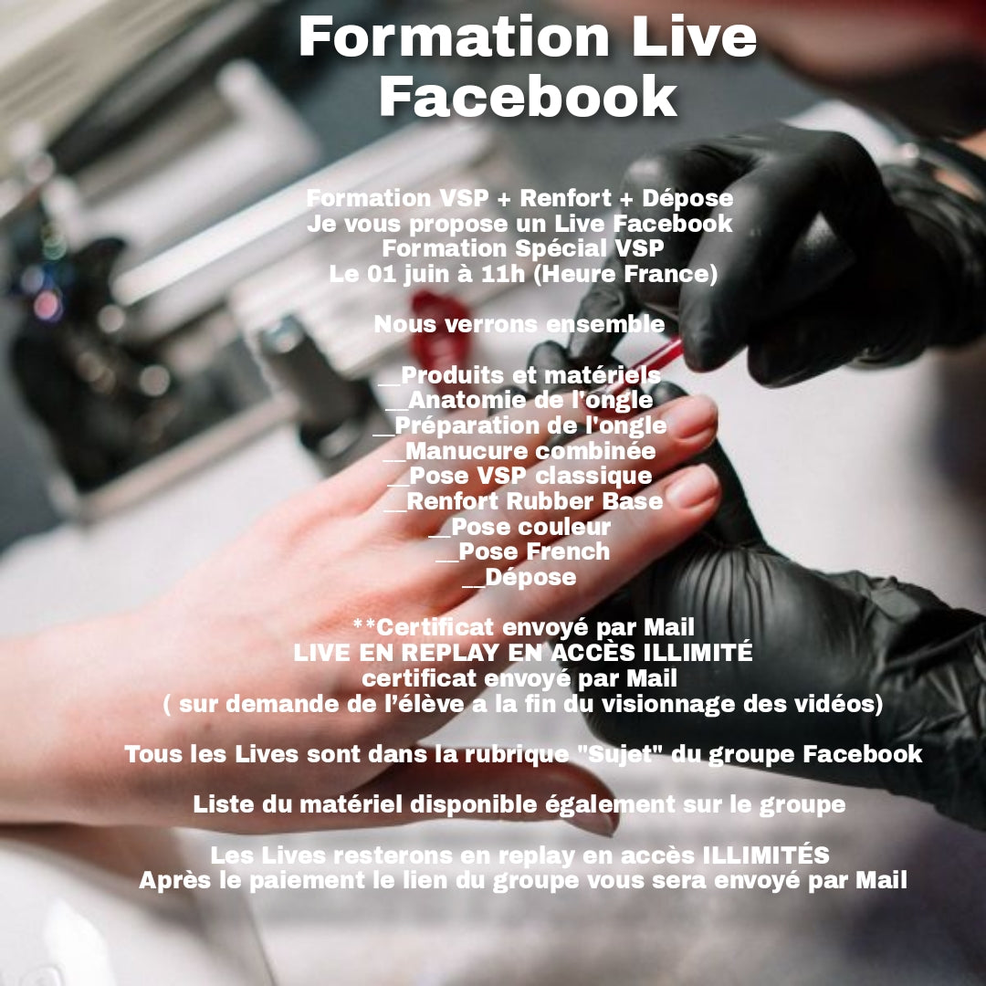 PROMO -70%  Formation en ligne Perfect manucure VSP + RENFORT + DÉPOSE